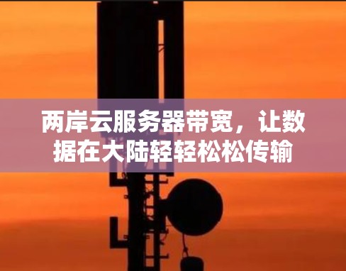 两岸云服务器带宽,让数据在大陆轻轻松松传输 两岸云服务器带宽,让数据在大陆轻轻松松传输
